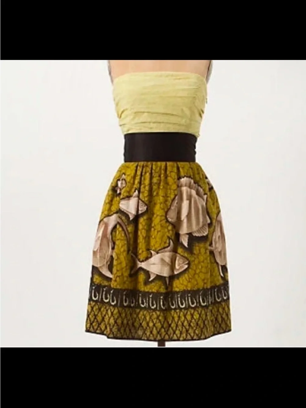 ANTHROPOLOGIE Vanessa Virginia Strapless Fish Print Sundress - Picture 4 of 5